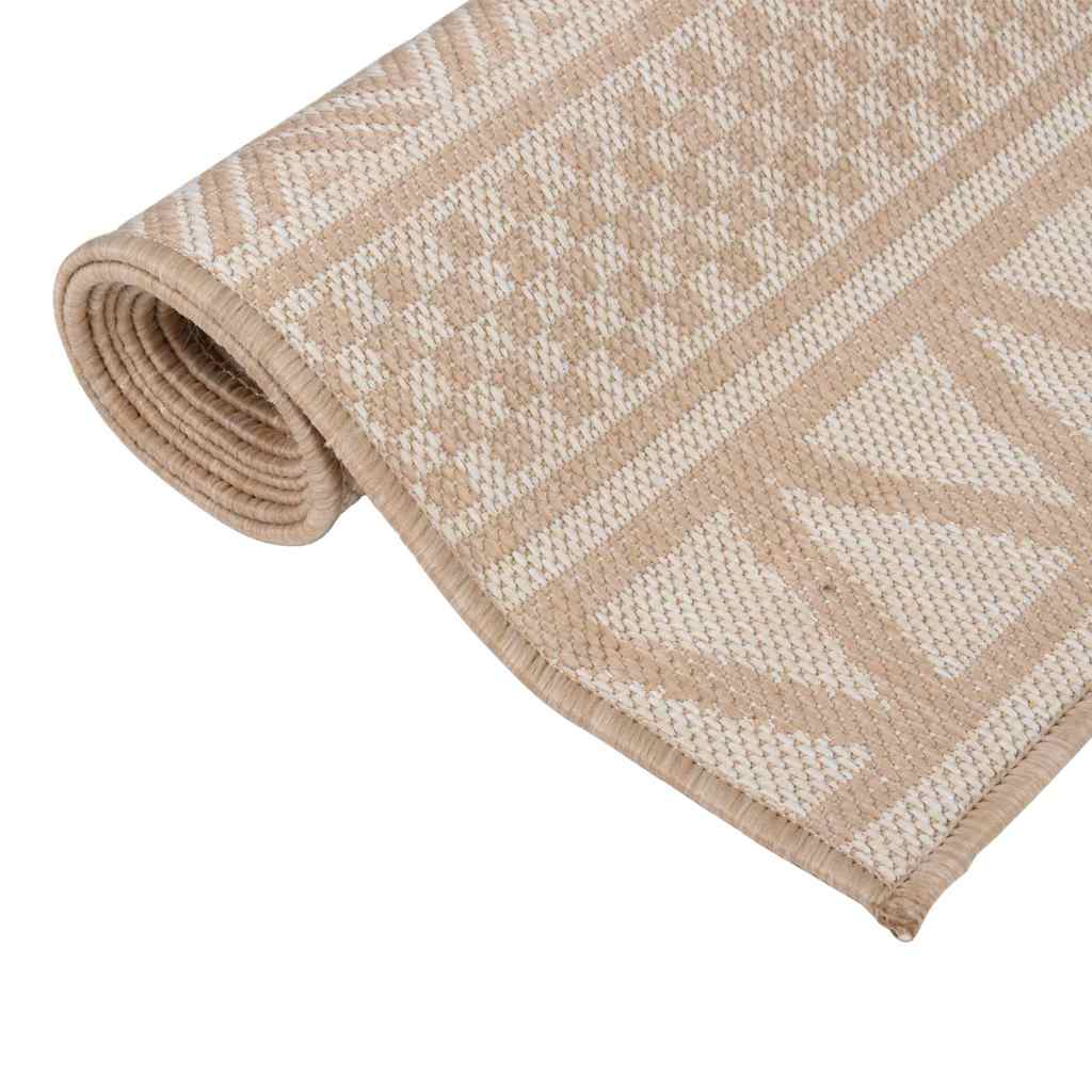 Vidaxl tappeto esterno con pattern piatto -vegono 160x230 cm marrone