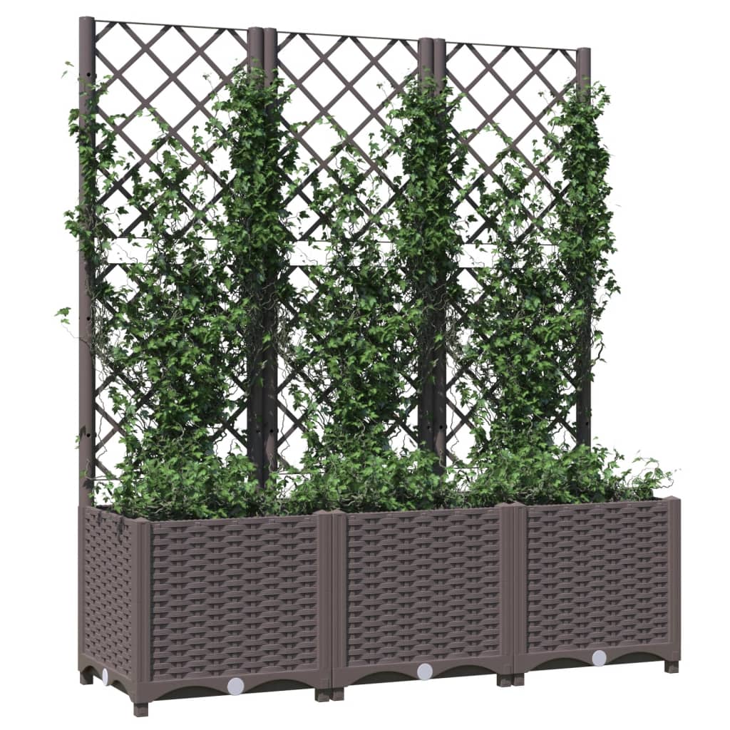 Plannet Vidaxl con Slat Work 120x40x136 cm Polypropene Brown