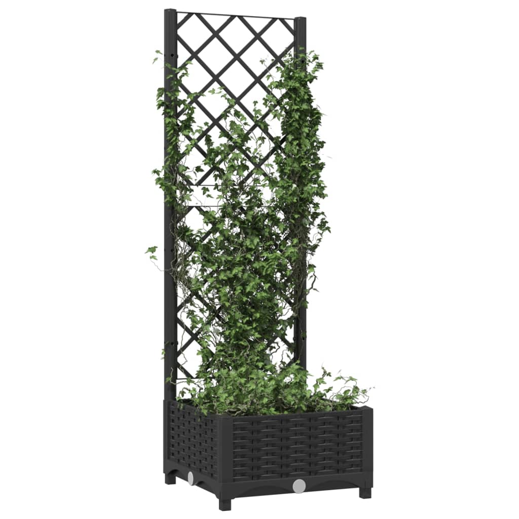 Plannet Vidaxl con Slat Work 40x40x121.5 cm Polypropene Black