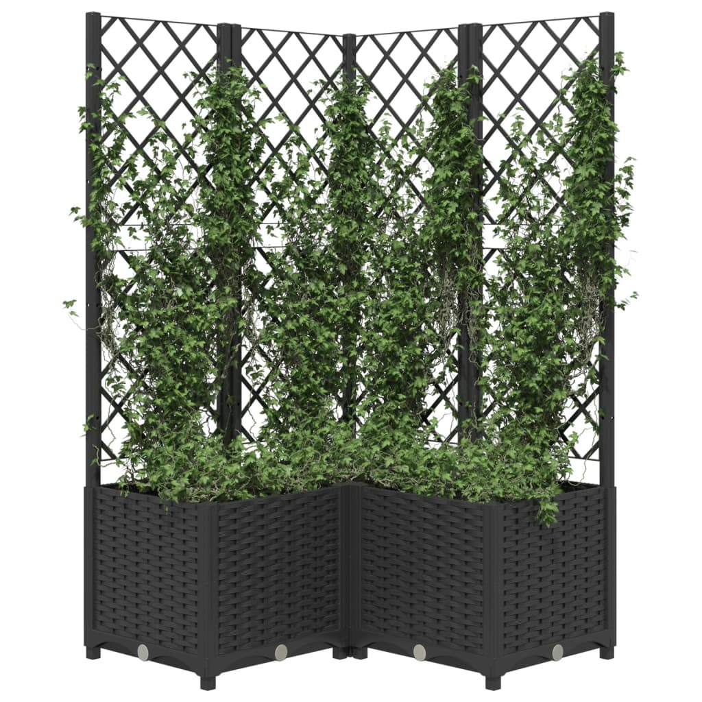 Vidaxl Planning Box con SLAT 80x80x136 CM Polypropene Black