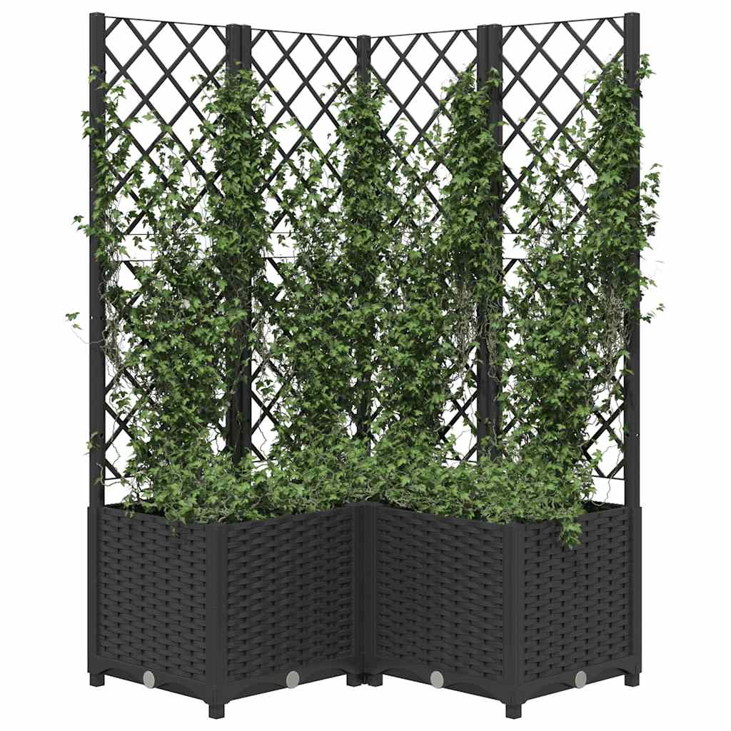 Vidaxl Planning Box con SLAT 80x80x136 CM Polypropene Black