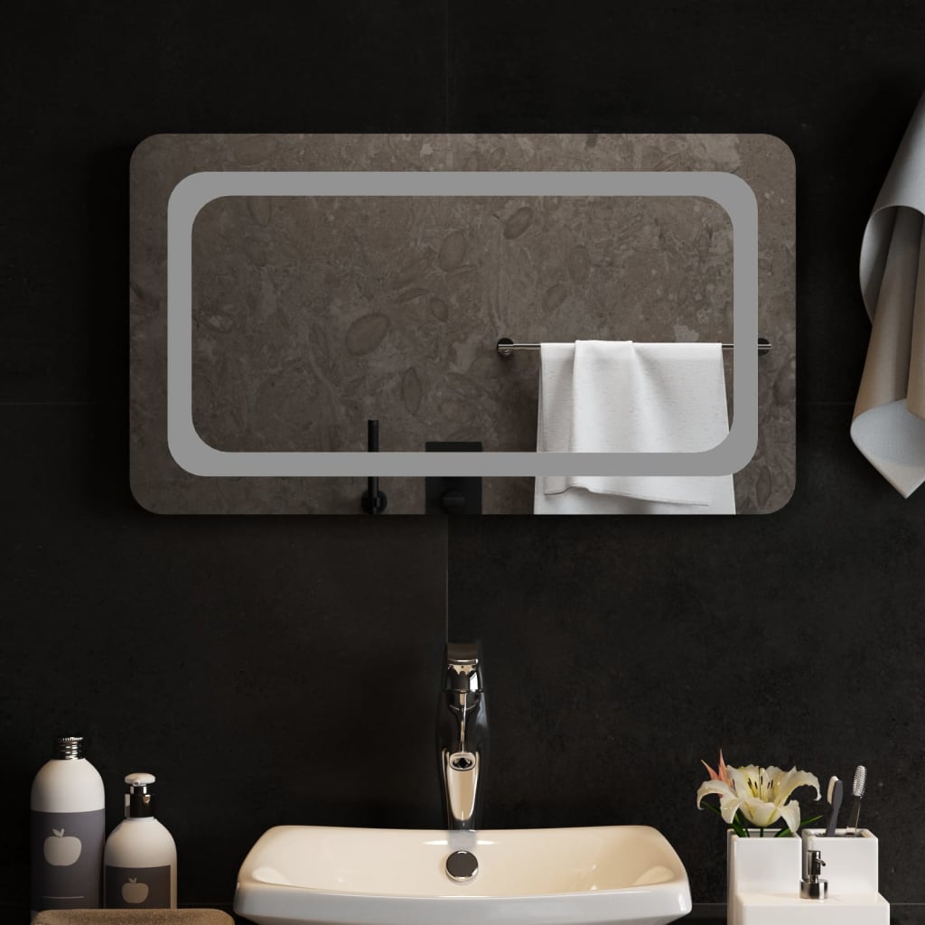 VIDAXL Specchio da bagno LED 70x40 cm