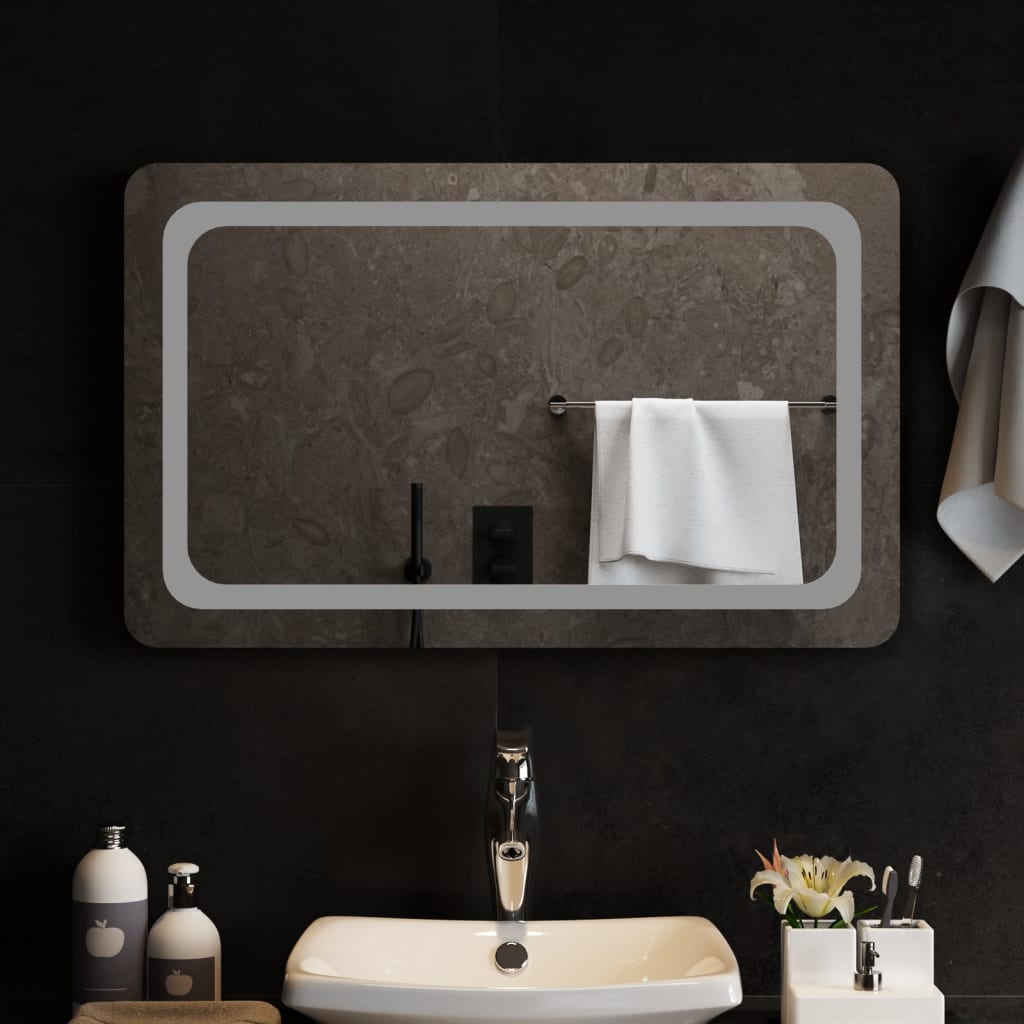 Vidaxl Specchio da bagno LED 80x50 cm