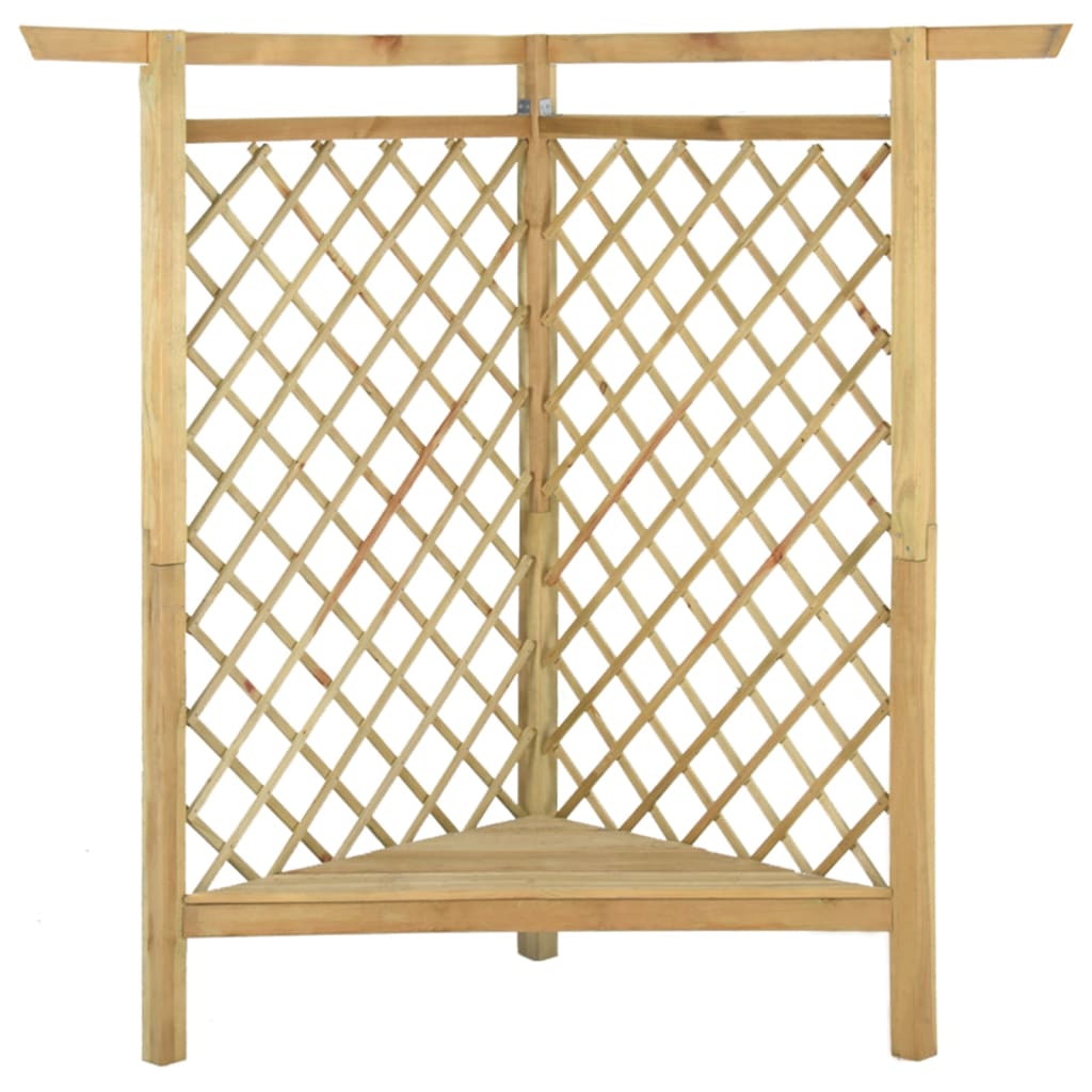 Vidaxl angolo pergola con divano 166x81x174 cm in legno di pino impregnato