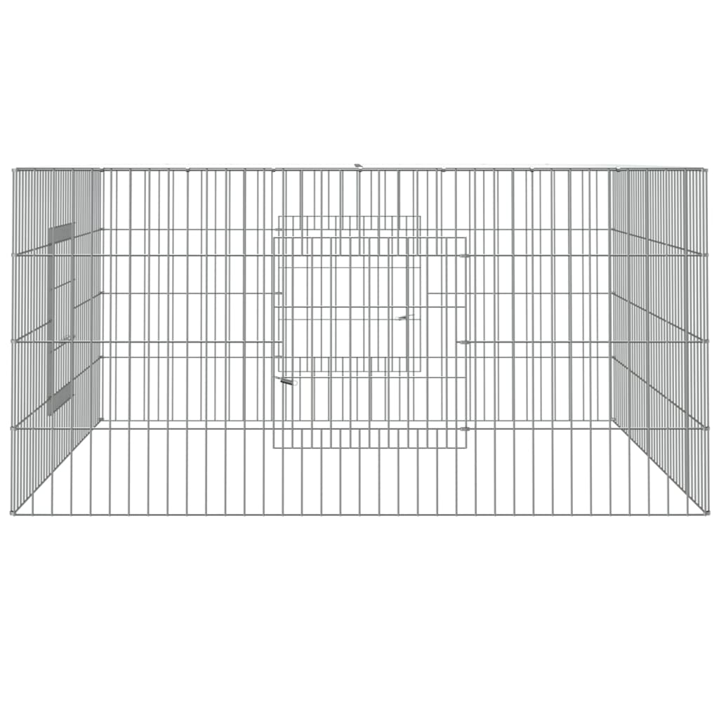 Vidaxl Rabbit Cage 110x110x55 cm de hierro galvanizado