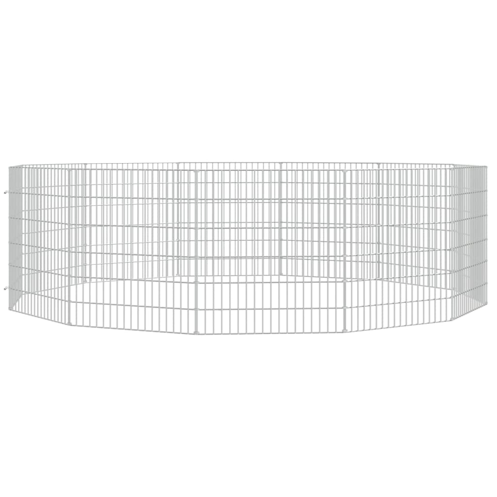 Almacenamiento de animales Vidaxl 12 paneles 54x60 cm de hierro galvanizado