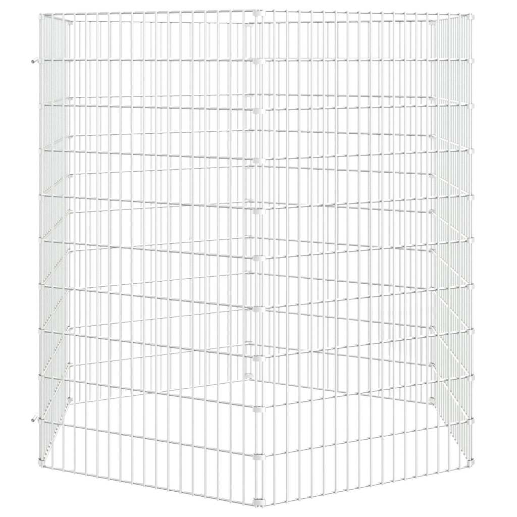 Vidaxl dierenverblijf 6 panelen 54x100 cm gegalvaniseerd ijzer