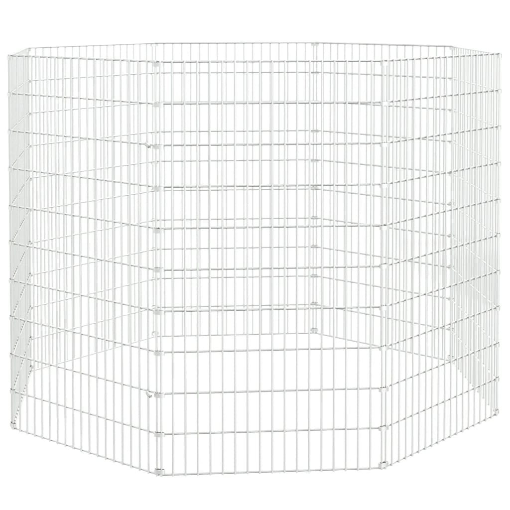 Vidaxl Recinto animal 8 paneles 54x100 cm de hierro galvanizado
