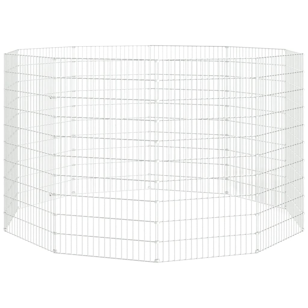 Vidaxl recinto de animales 10 paneles 54x100 cm de hierro galvanizado