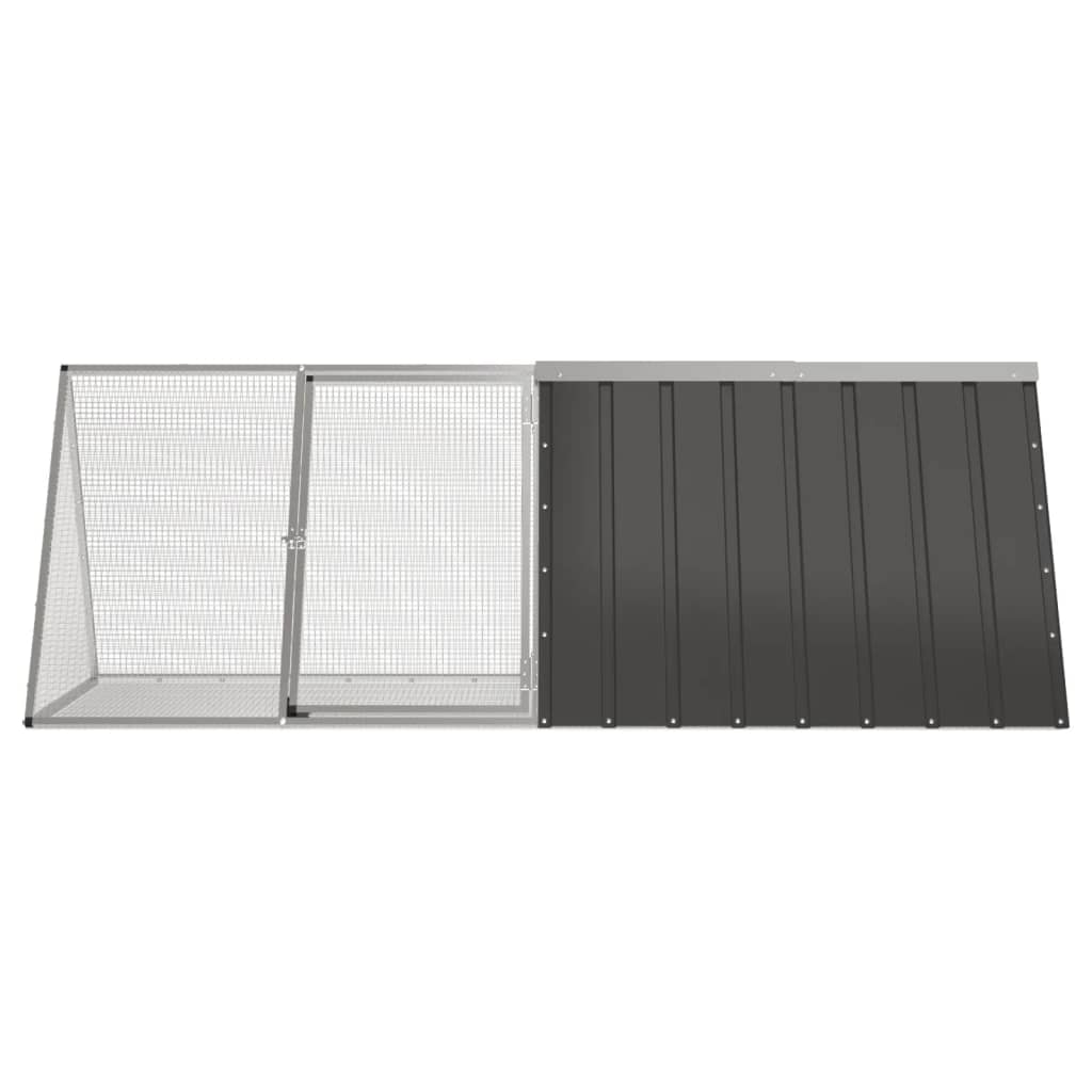 Vidaxl Rabbit Hutch 2015x80.5x71 cm de acero galvanizado antracita