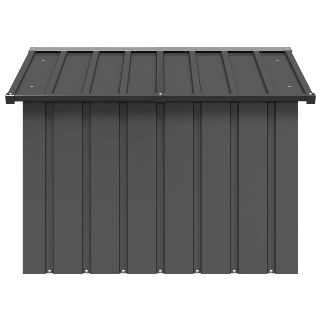 Vidaxl Dog Loft 116.5x103x81.5 cm Colore antracite in acciaio zincato