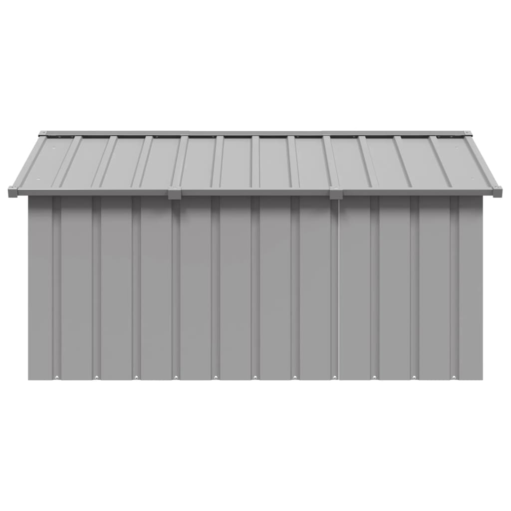 Vidaxl Dog Loft 116.5x153x81.5 cm grigio in acciaio zincato