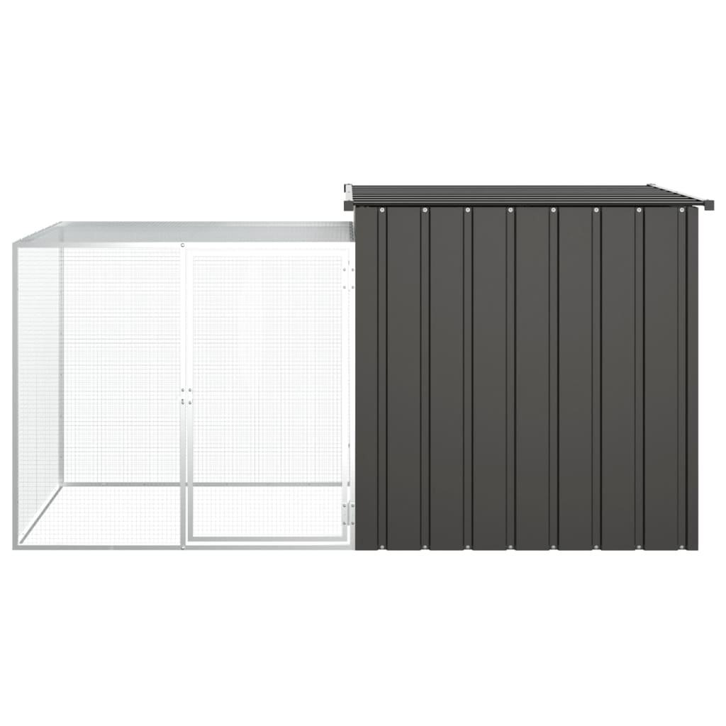 Vidaxl Chicken Coop 200x91x100 cm in acciaio zincato antracite