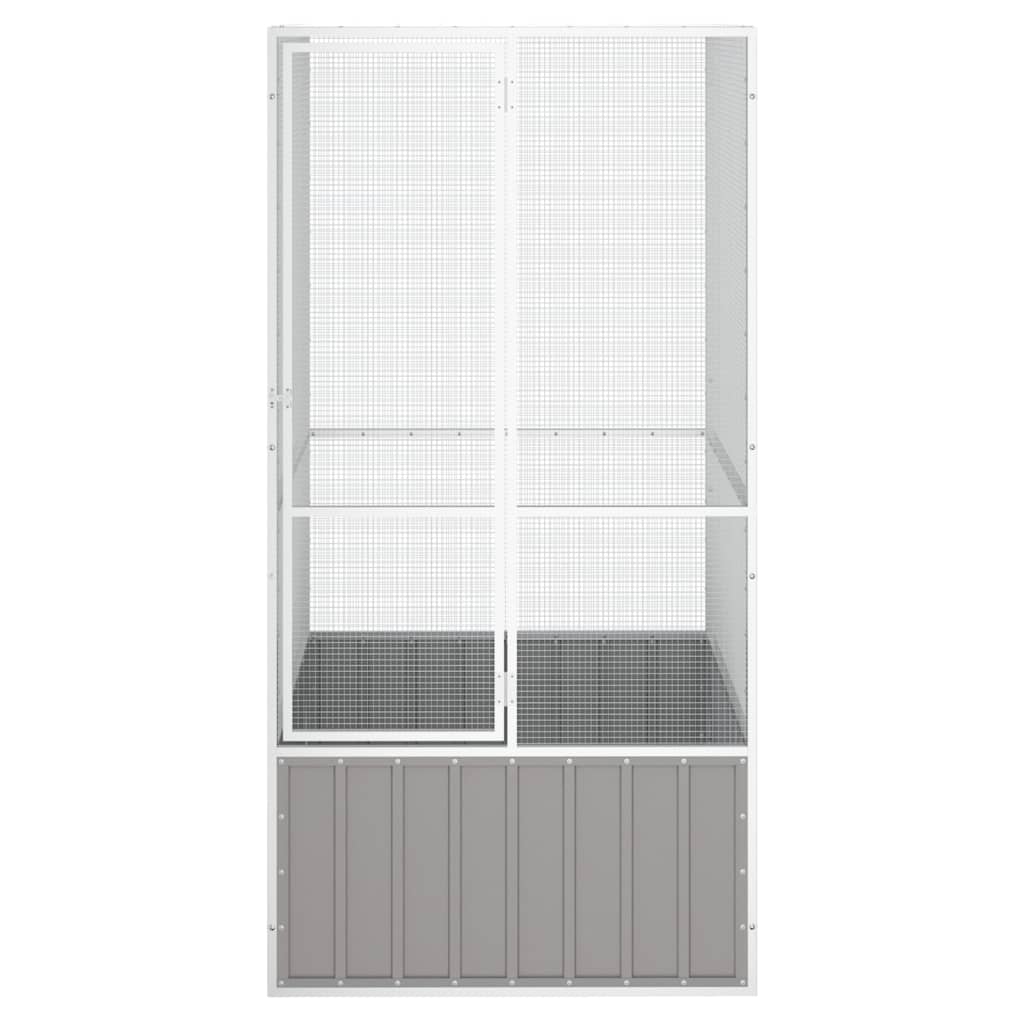Vidaxl Bird Cage 111x107x211.5 cm de acero galvanizado gris