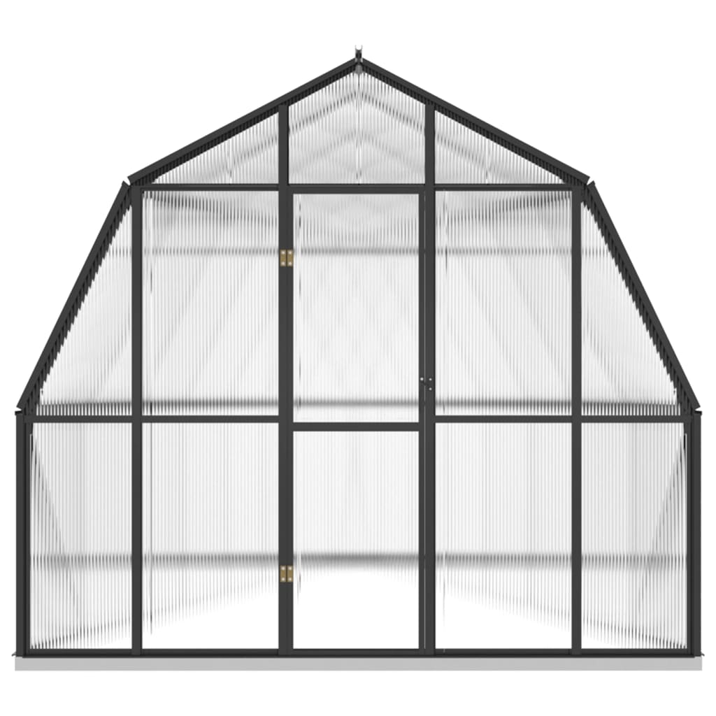 Vidaxl Greenhouse con telaio di base 12,63 m² Aluminio antracite -colorato