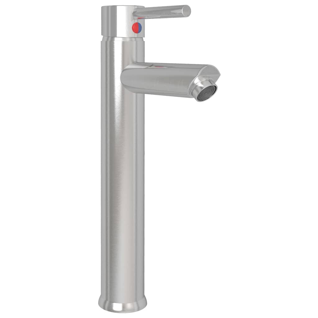 Fregadero VidaXL con grifo y desagüe automático, vidrio templado, transparente