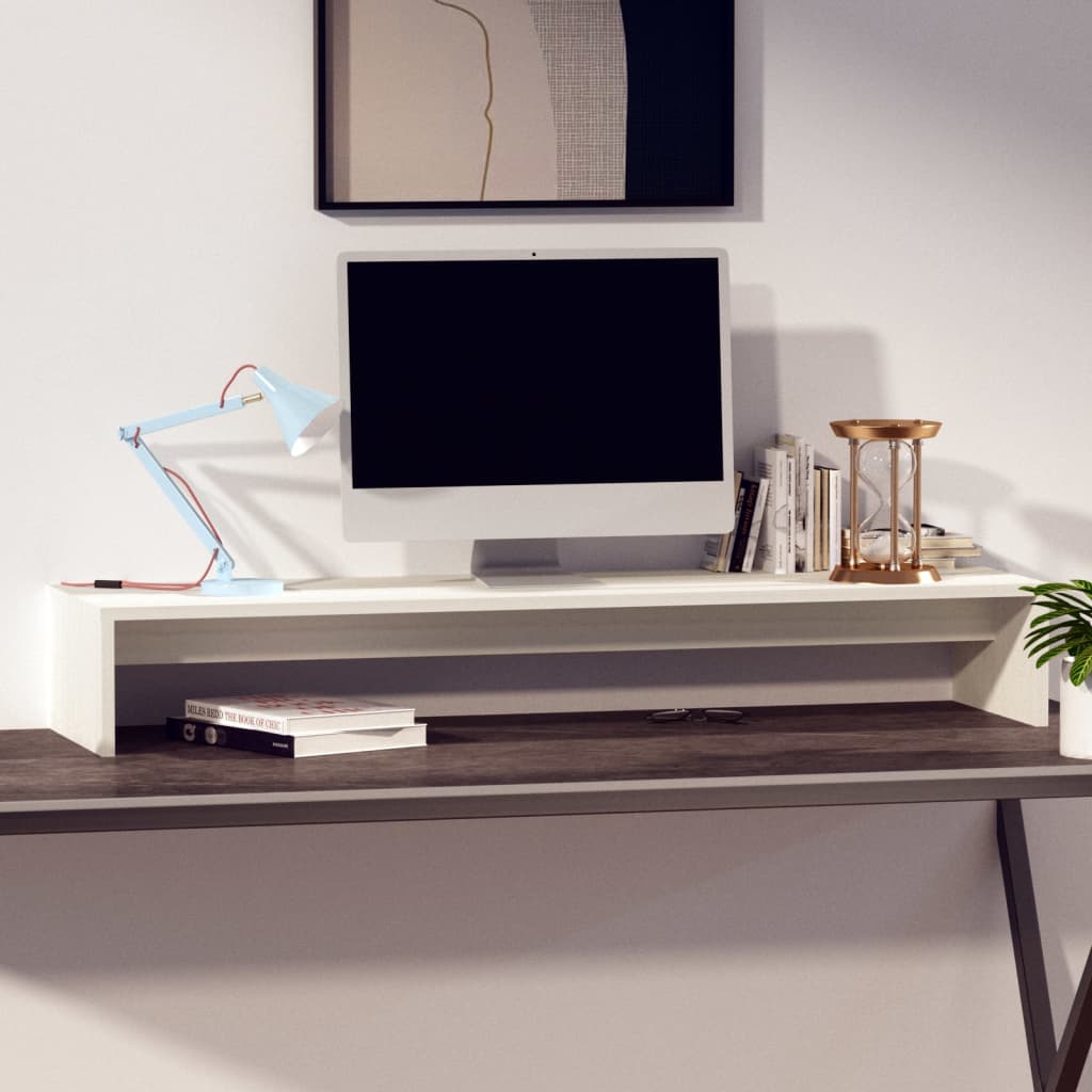Supporto per monitor Vidaxx 100x27x15 cm in legno massello di pino bianco