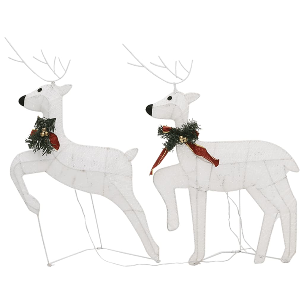Vidaxl Animales navideños 2 ST 40 LED WHITE