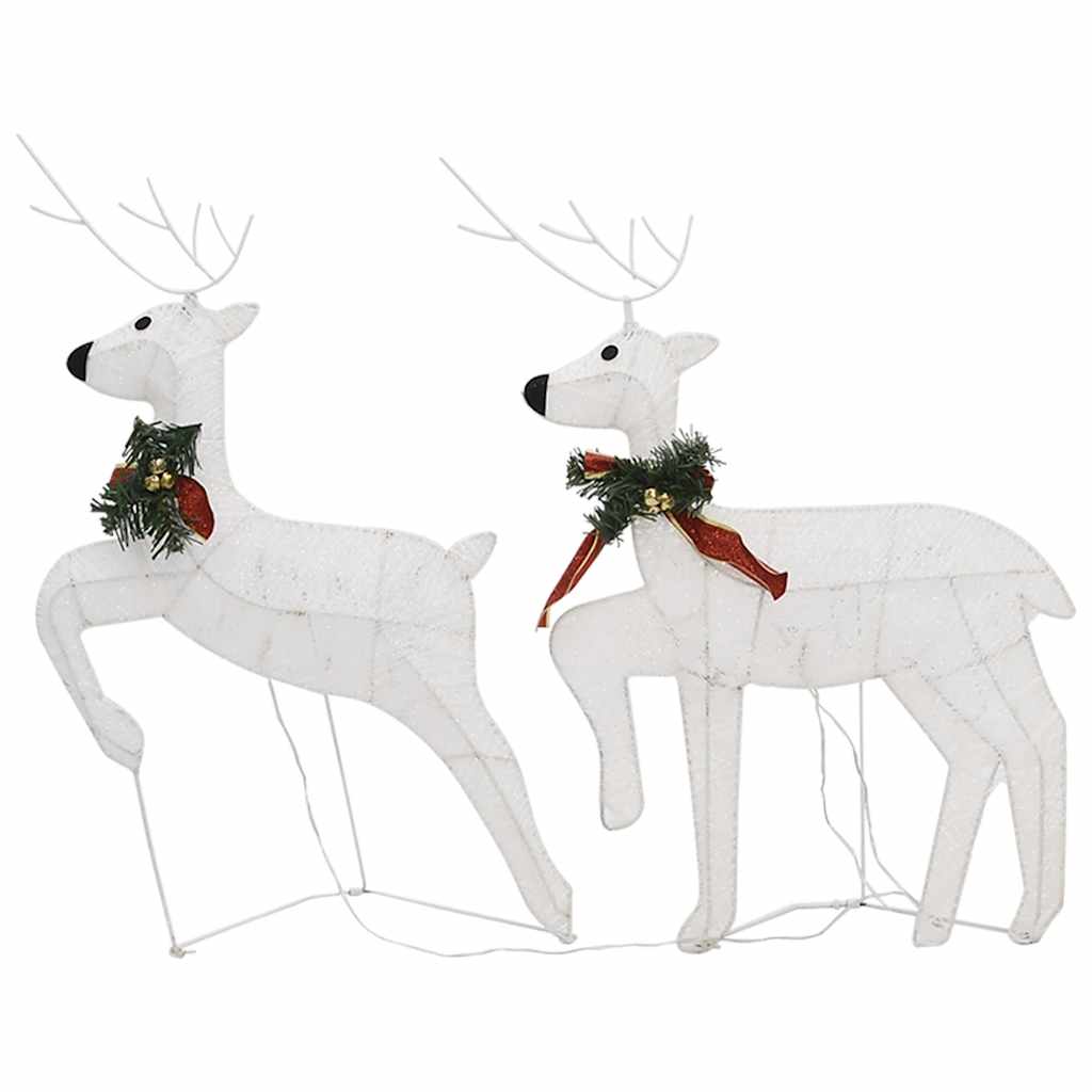 Vidaxl Animales navideños 2 ST 40 LED WHITE
