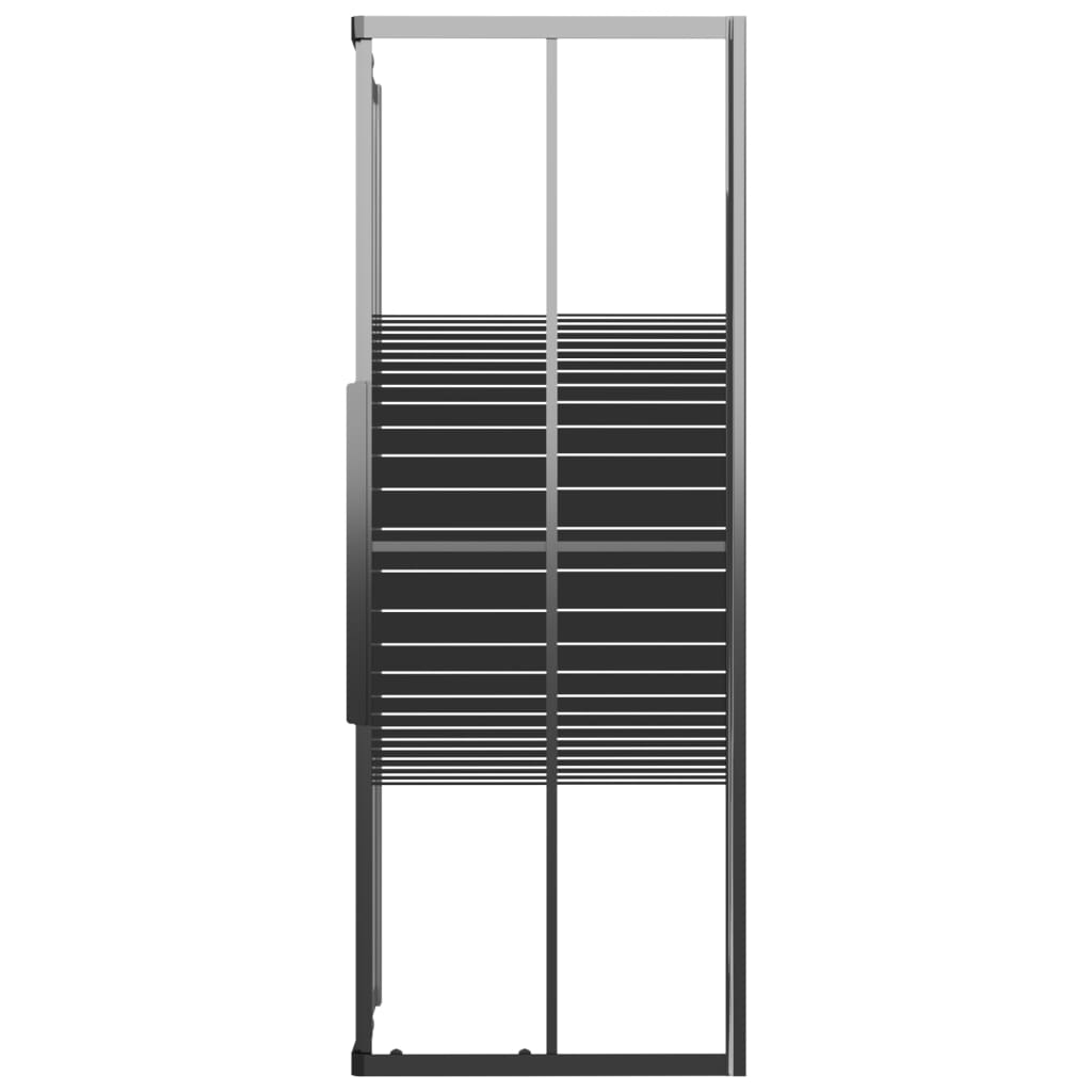 Vidaxl Stripes per cubico doccia 70x70x180 cm ESG nero