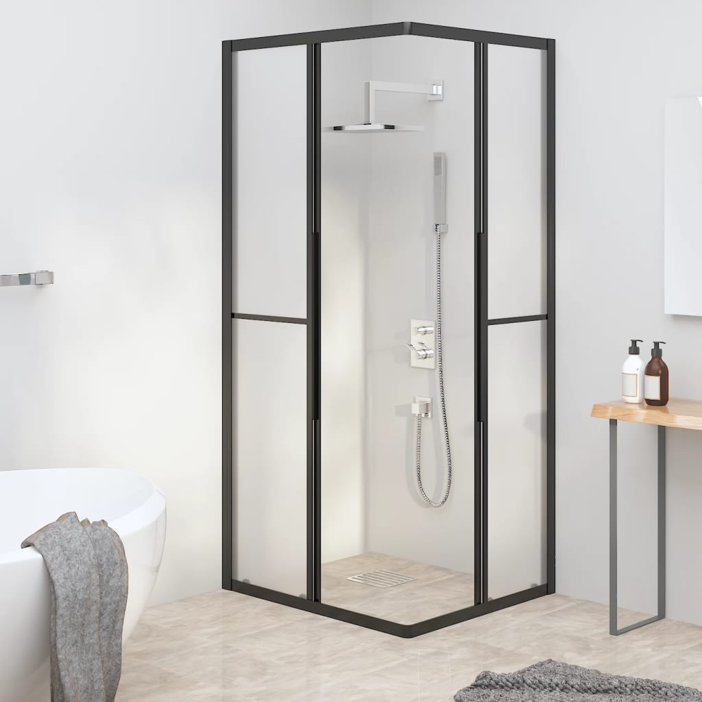 Vidaxl Shower Cubicle 80x70x180 cm Matte ESG Negro