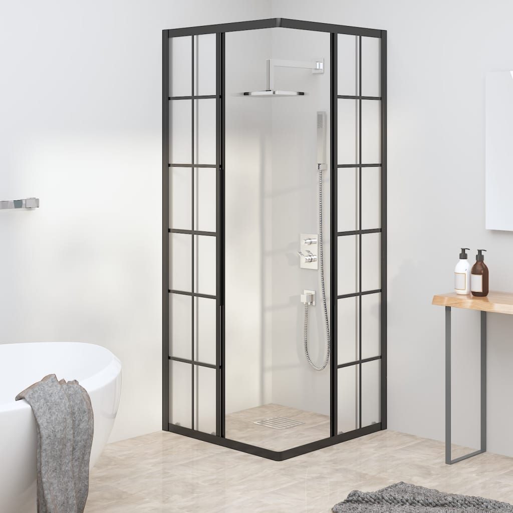 Vidaxl doccia cubicolo 70x70x180 cm opape eSg nero