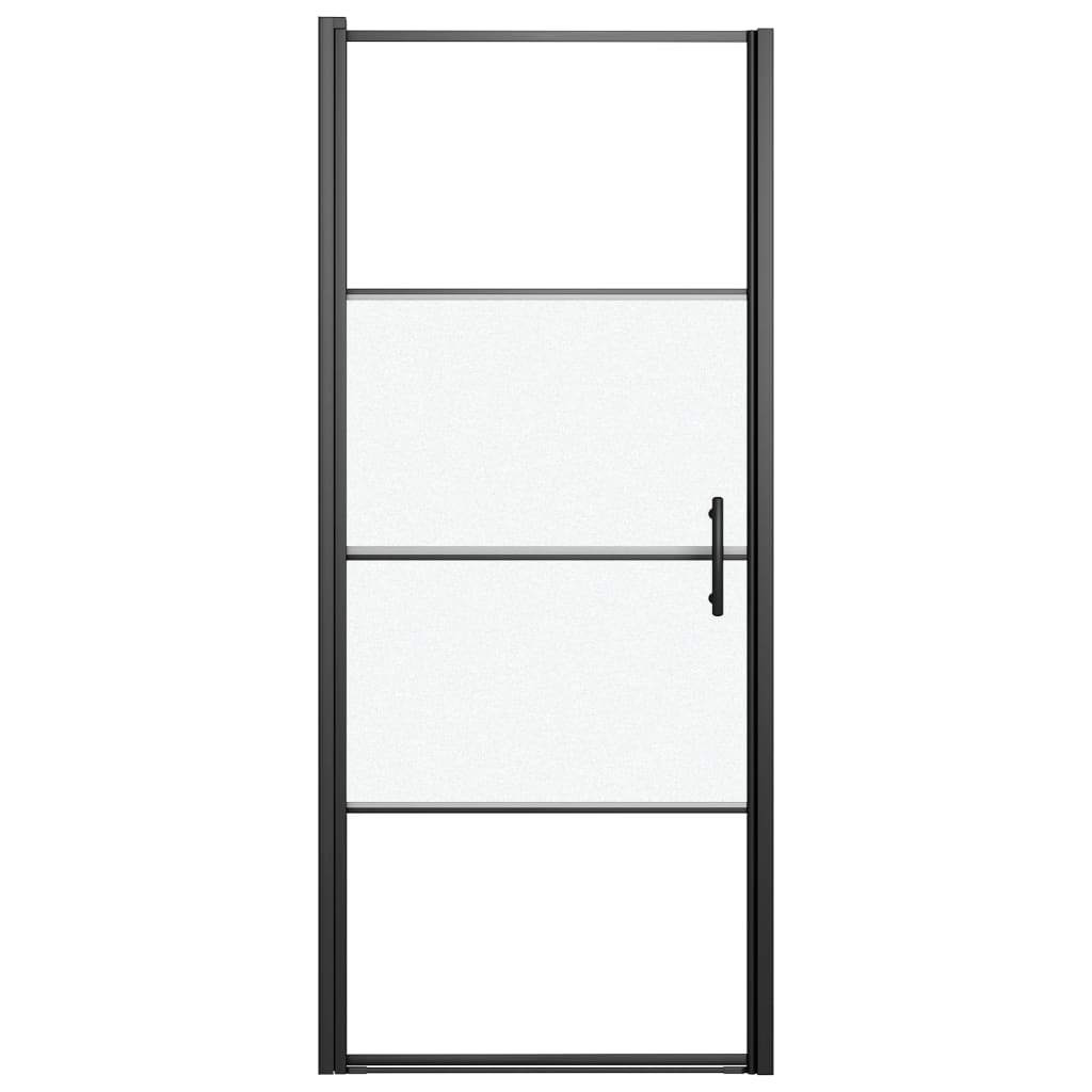 Puerta de ducha Vidaxl medio -mate 81x195 cm de vidrio endurecido negro