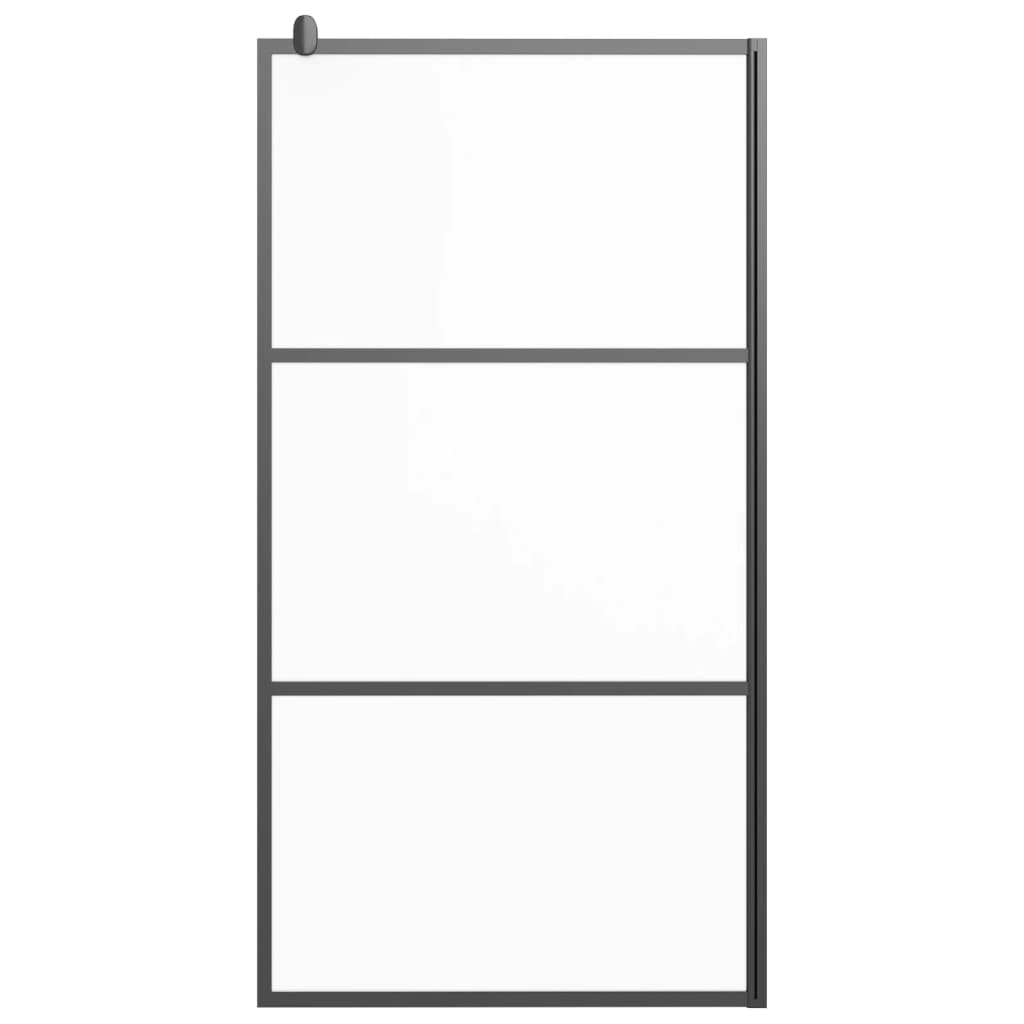 Vidaxl Walk-In Shower Mall 100x195 CM Matte ESG Glass Negro