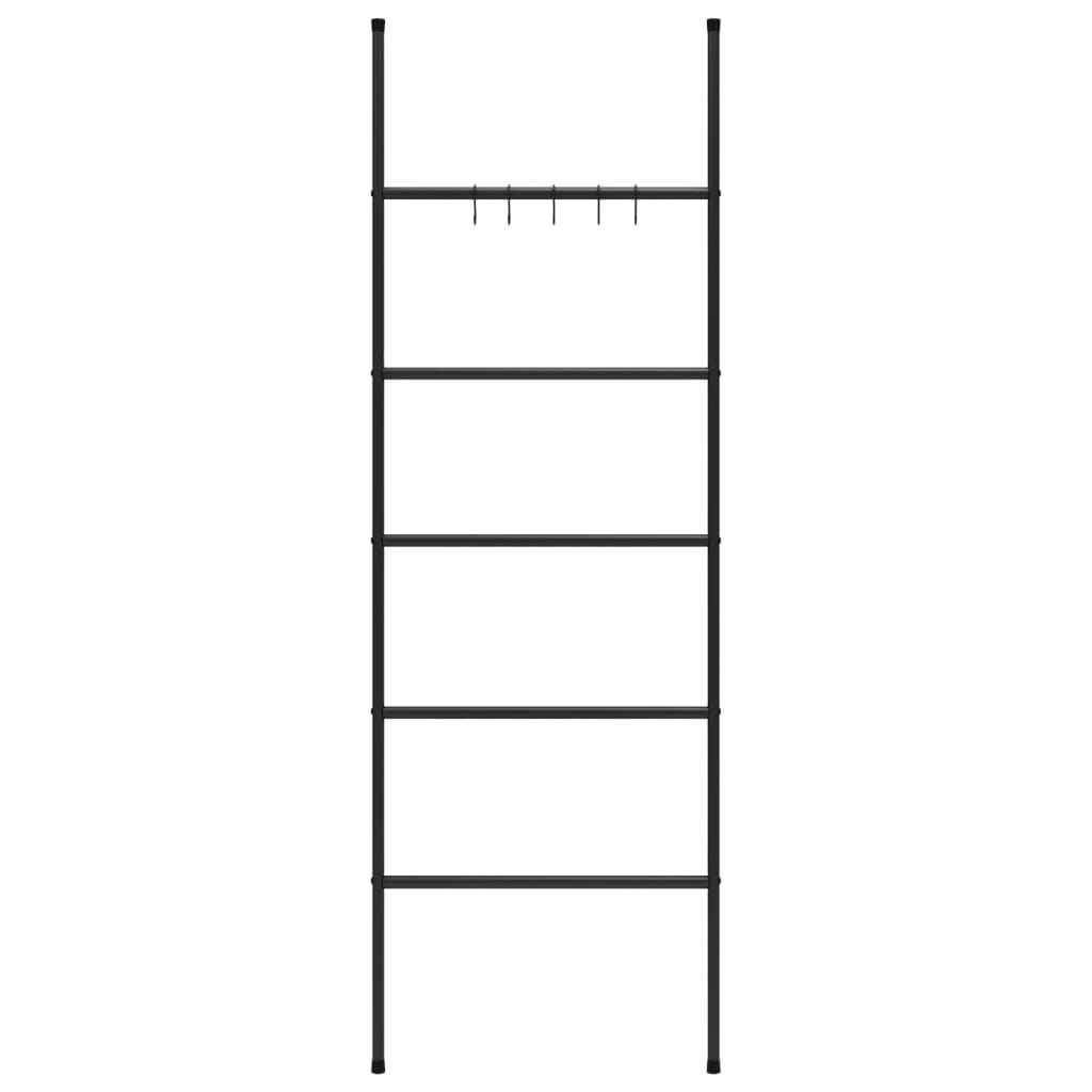 Scala del rack di asciugamano Vidaxl con 5 strati 58x175 cm di ferro nero