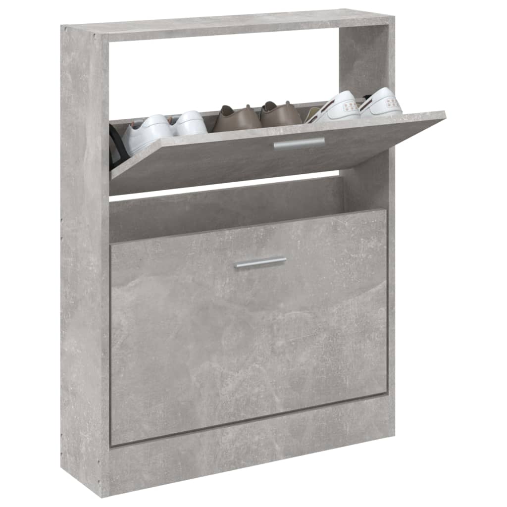 Gabinete de zapatos Vidaxl 59x17x81 cm Precio de concreto de madera editada
