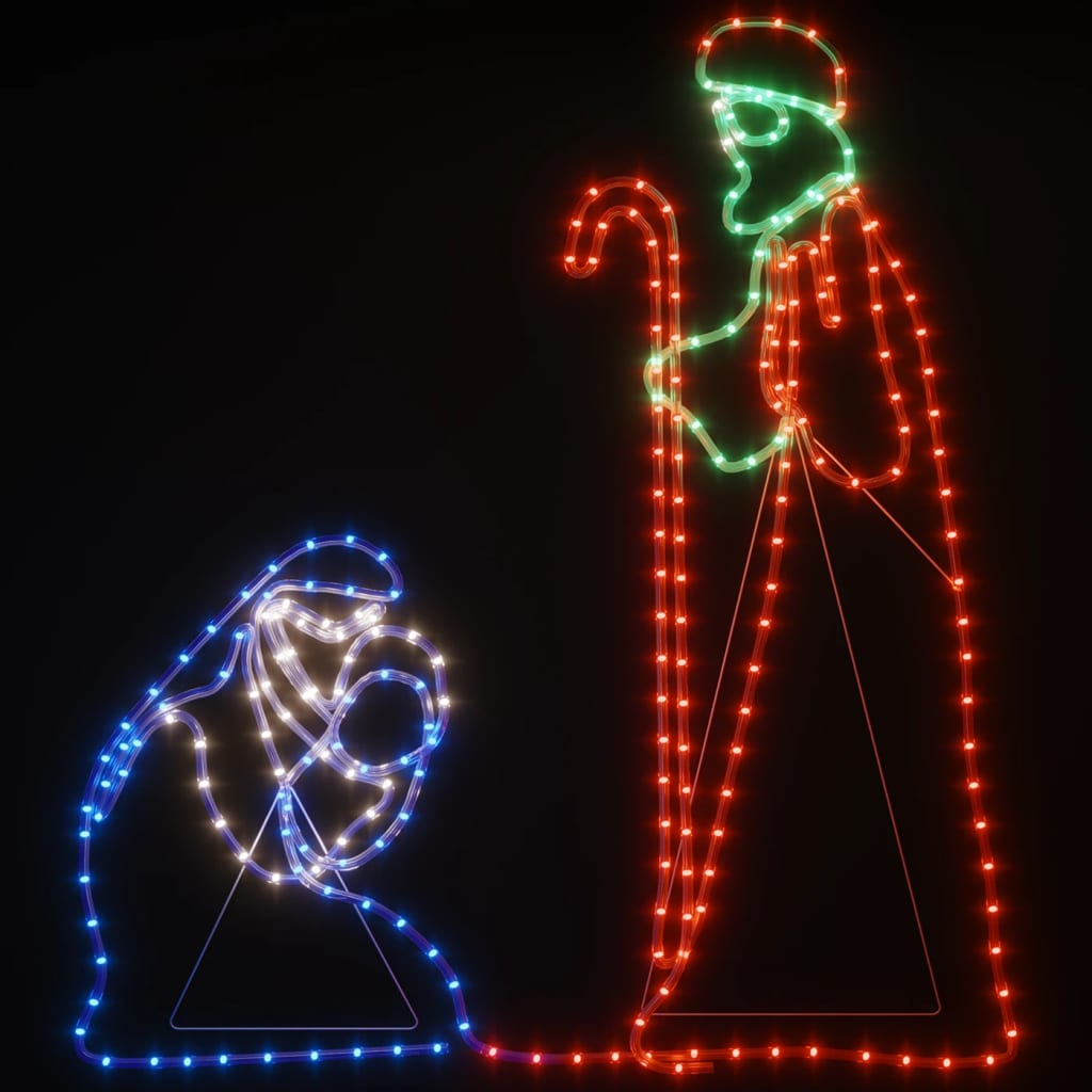 Vidaxx Figuras navideñas José y María con 264 LEDs 40x55 y 38x100 cm