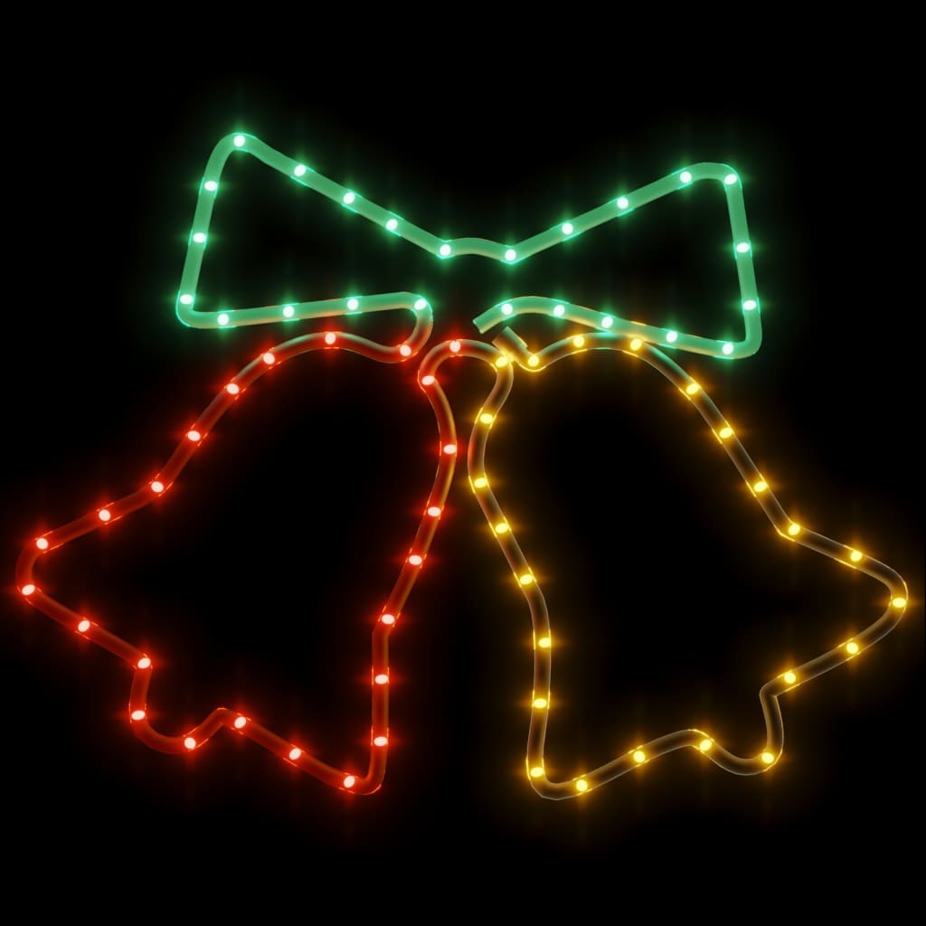 Relojes de figuras navideñas de Vidaxl con 72 LED 50x56 cm