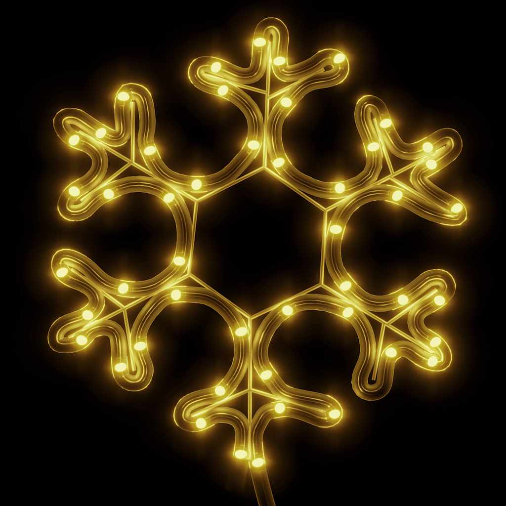 Vidaxl Figura navideña copo de nieve con 48 LED de blanco cálido 27x27 cm