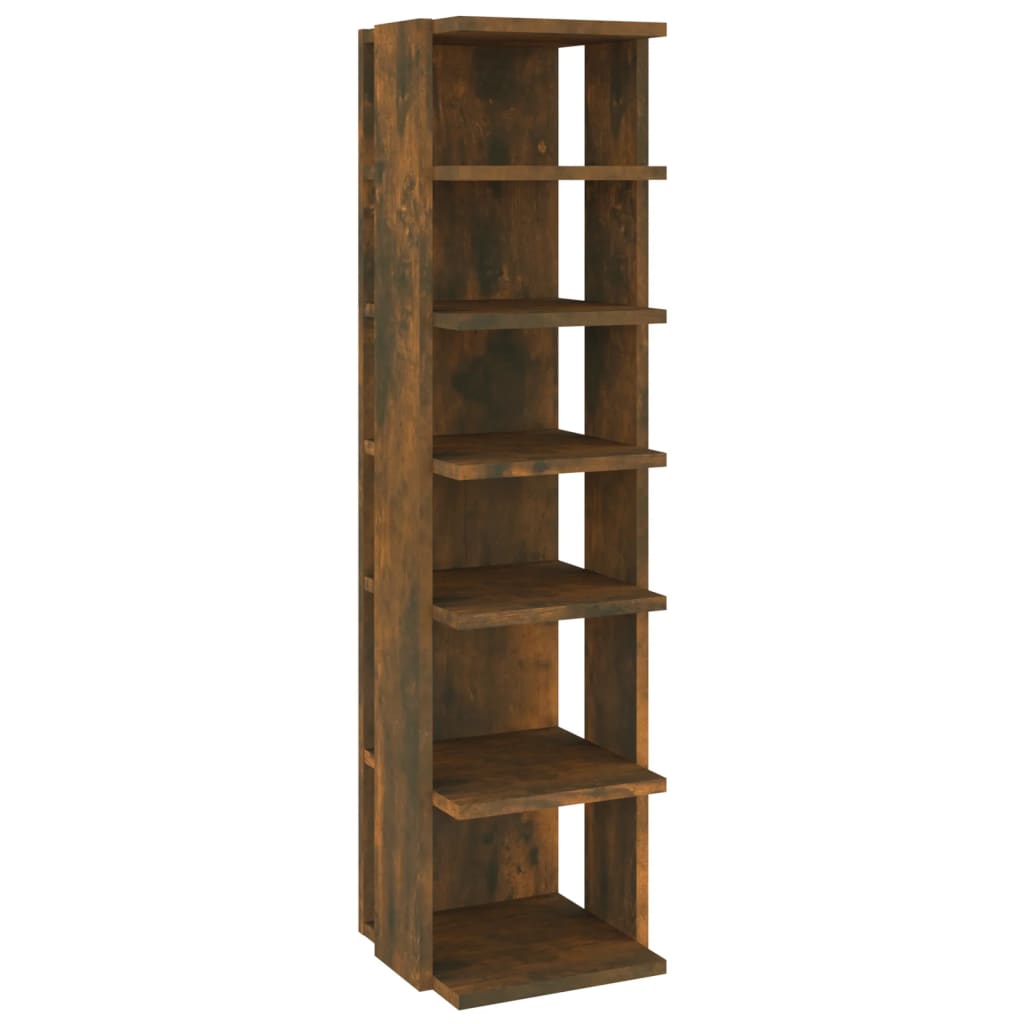 Vidaxl Ratchs 2 PCS 27.5x27x102 cm de madera procesada roble ahumado