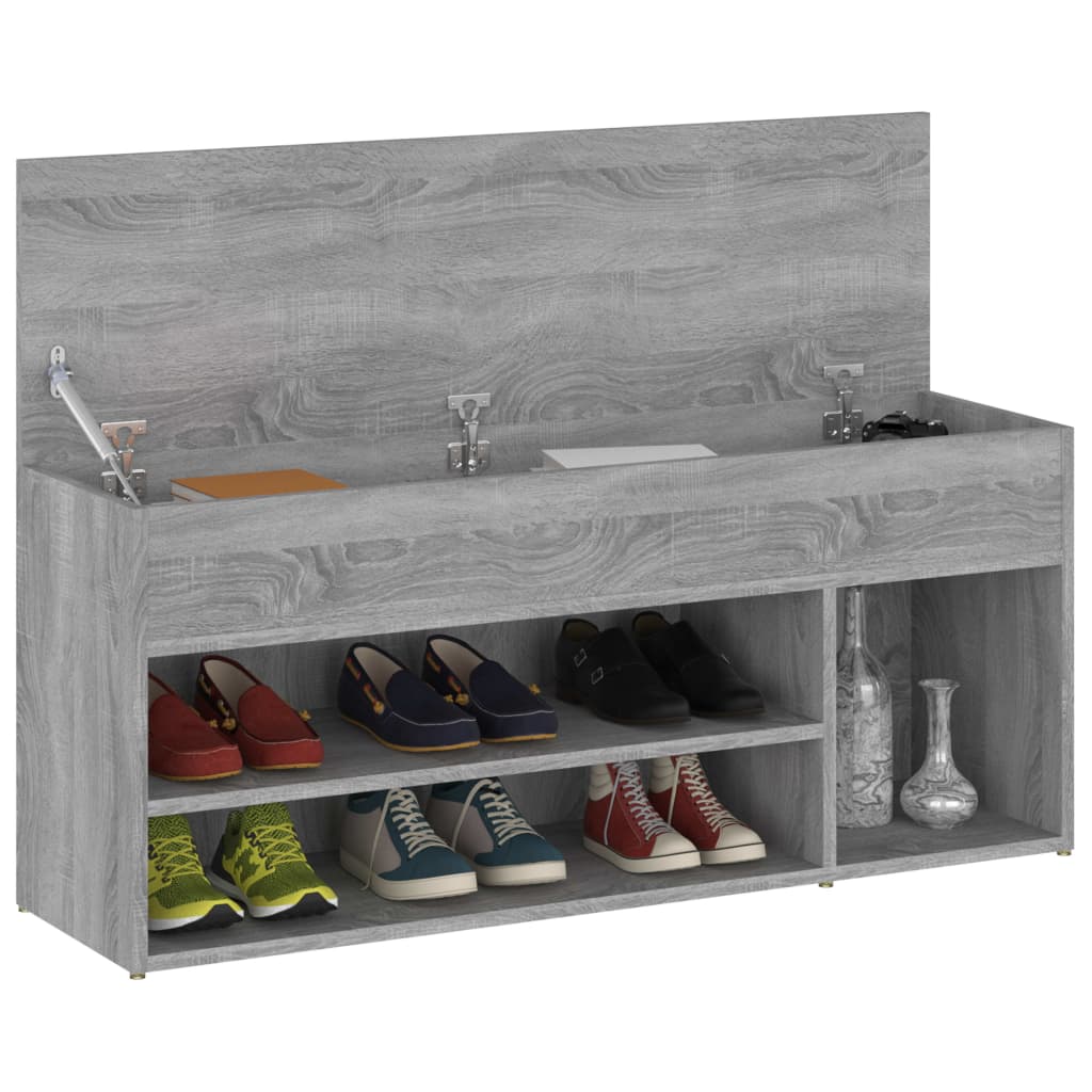 Sofá de zapatos Vidaxl 105x30x45 cm Color de roble de sonoma de madera procesada