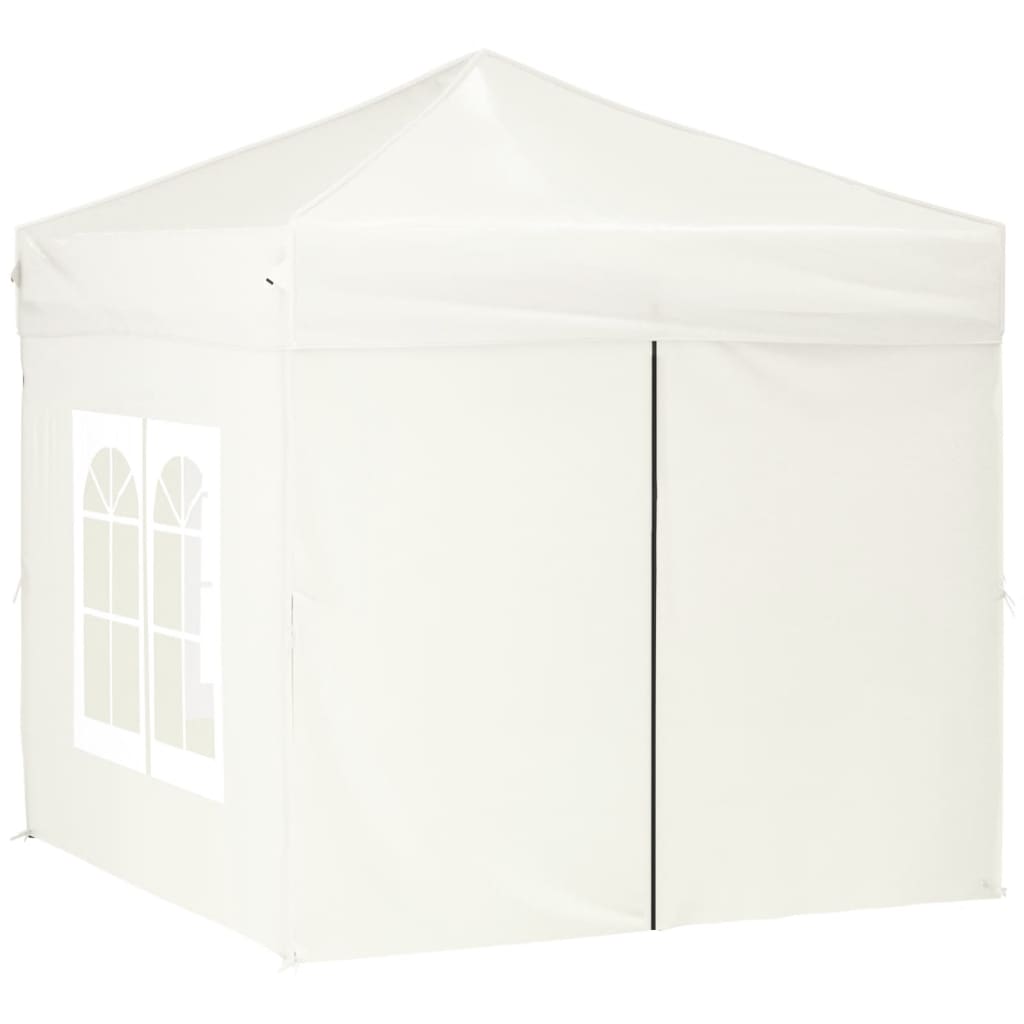 Vidaxl PartyTent plegable con paredes laterales de 2x2 m de crema