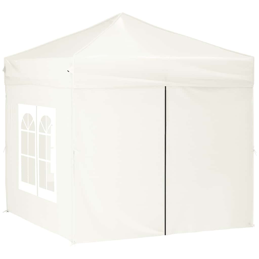 Vidaxl PartyTent plegable con paredes laterales de 2x2 m de crema