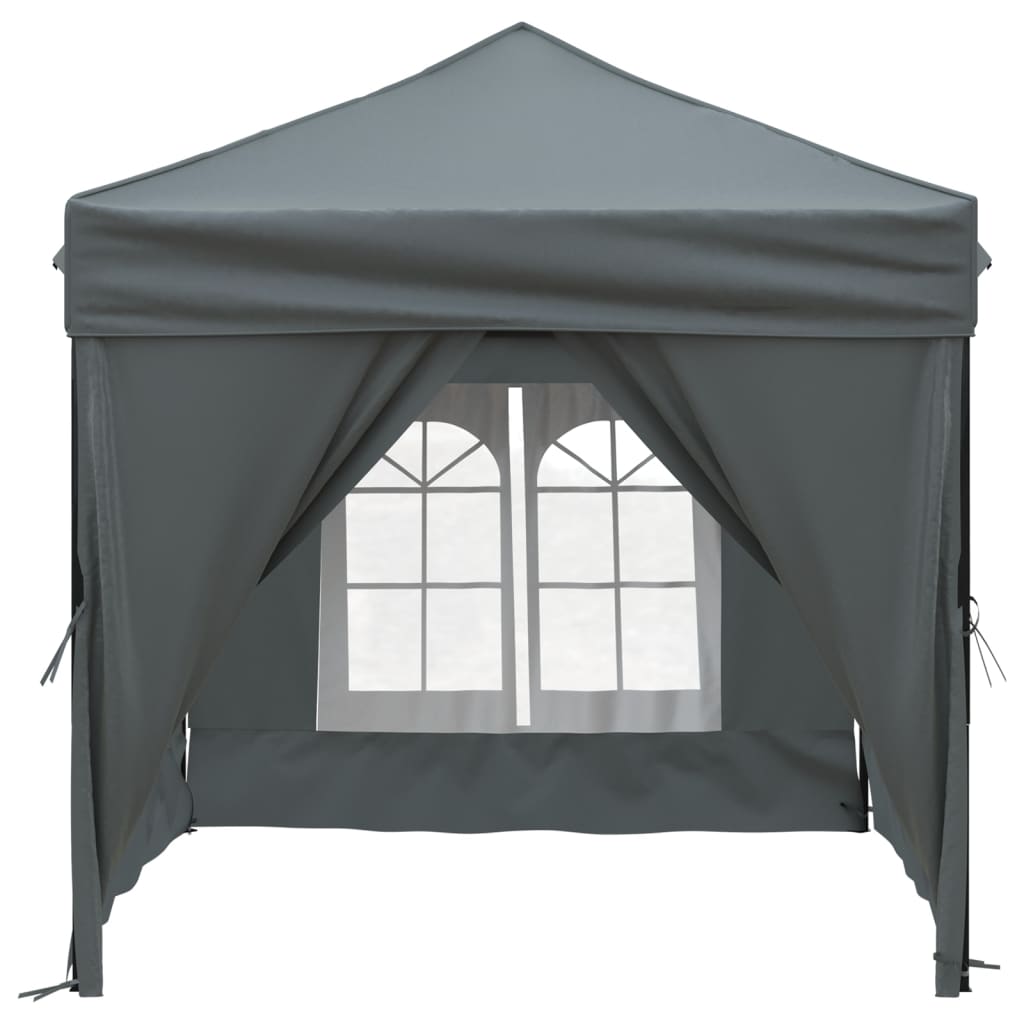 Vidaxl PartyTent plegable con paredes laterales 2x2 m antracita