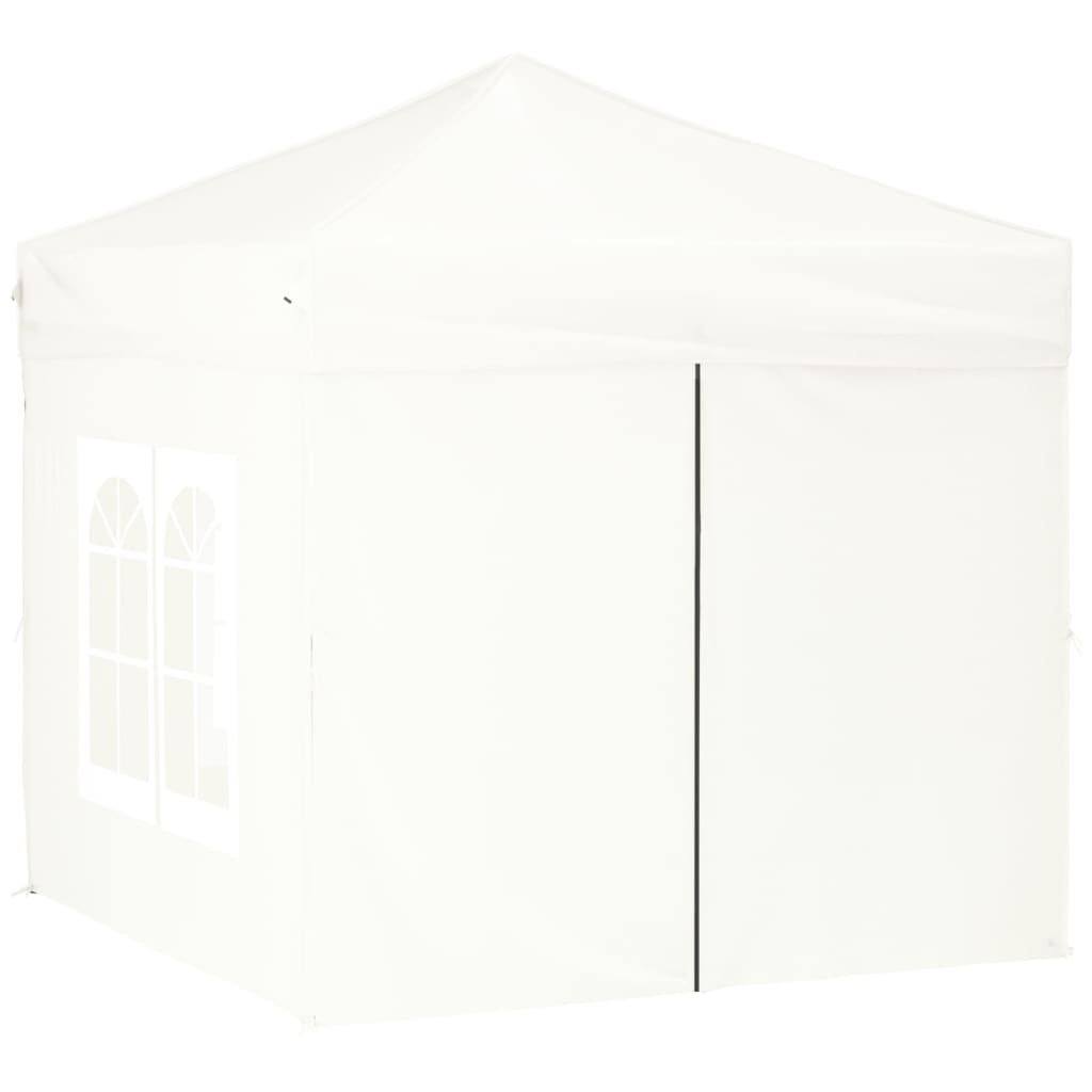 Vidaxl PartyTent plegable con paredes laterales 2x2 m blanco
