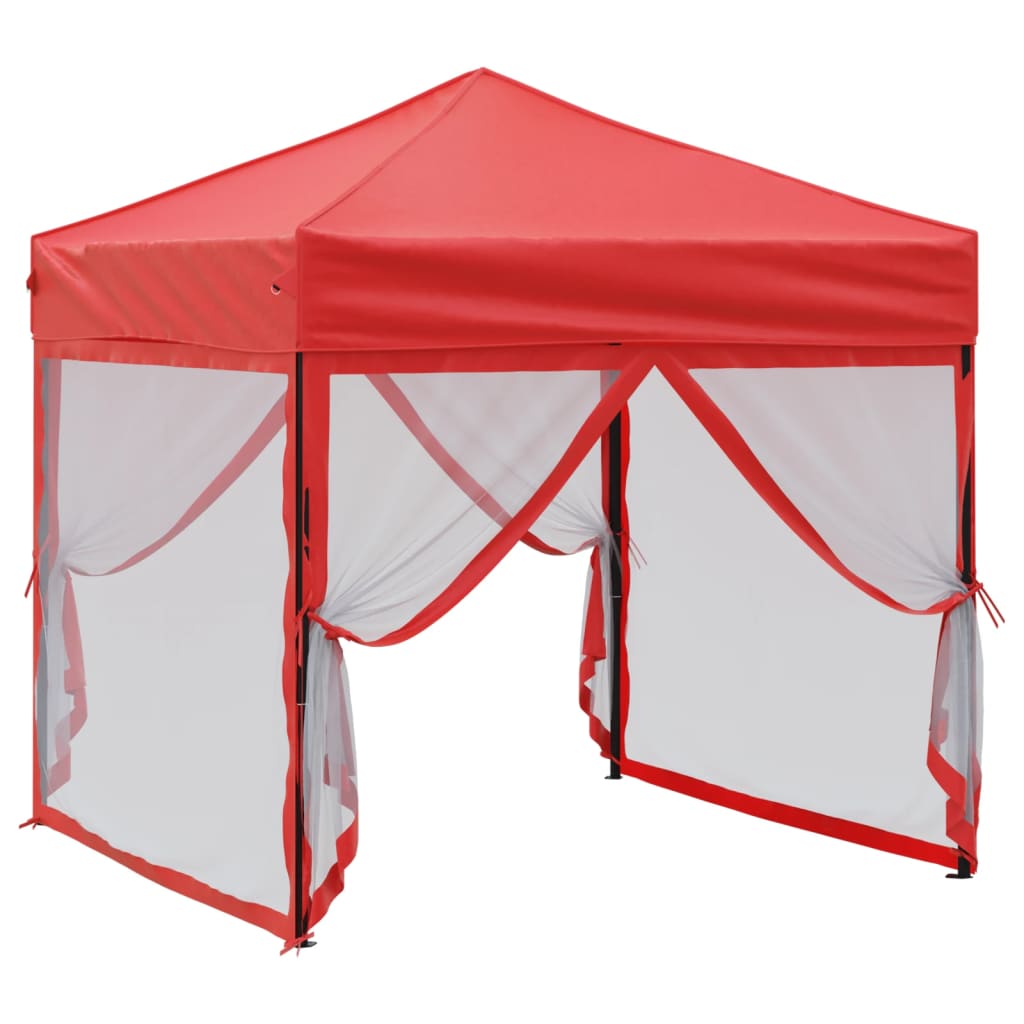 Vidaxl PartyTent plegable con paredes laterales 2x2 m rojo
