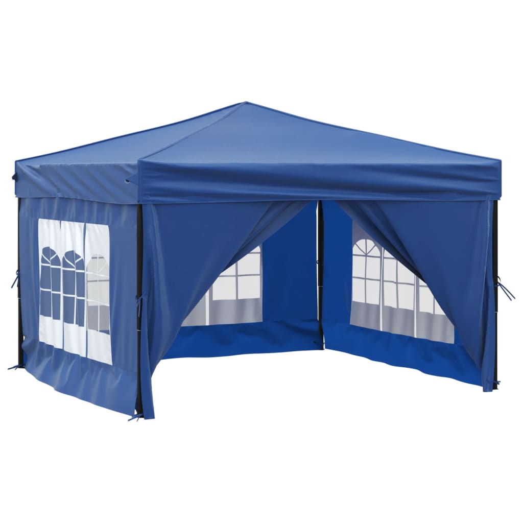 Vidaxl PartyTent pieghevole con pareti laterali 3x3 m blu