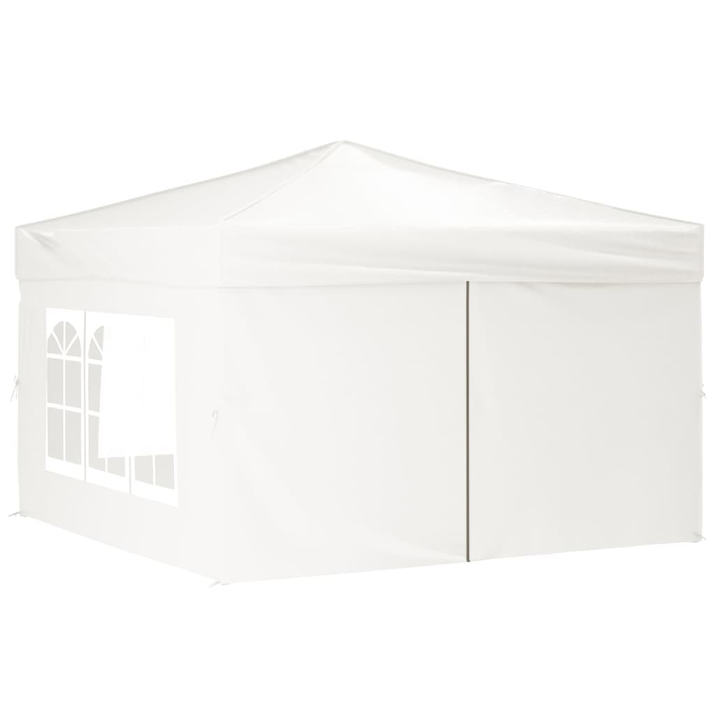 Vidaxl PartyTent pieghevole con pareti laterali 3x3 m bianco