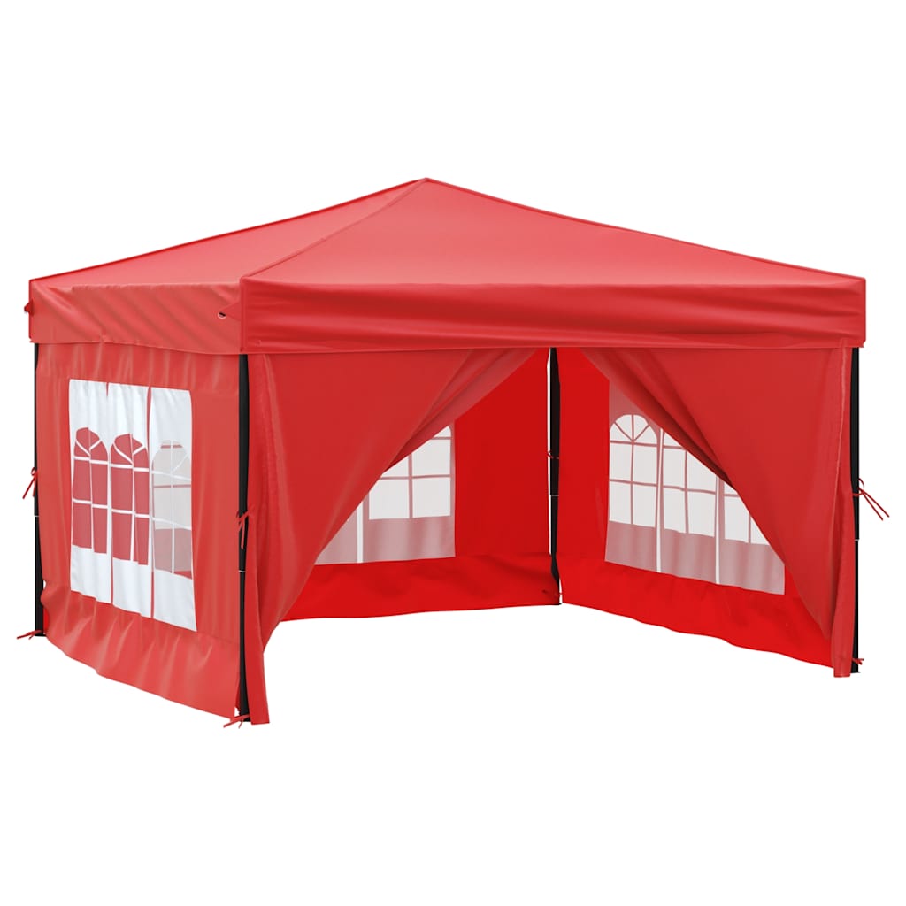 Vidaxl PartyTent plegable con paredes laterales 3x3 m rojo