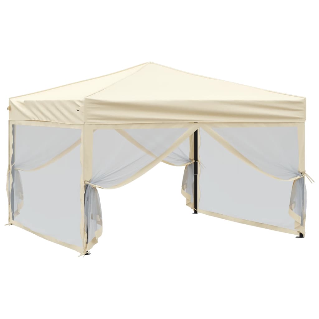Vidaxl PartyTent plegable con paredes laterales de 3x3 m de crema