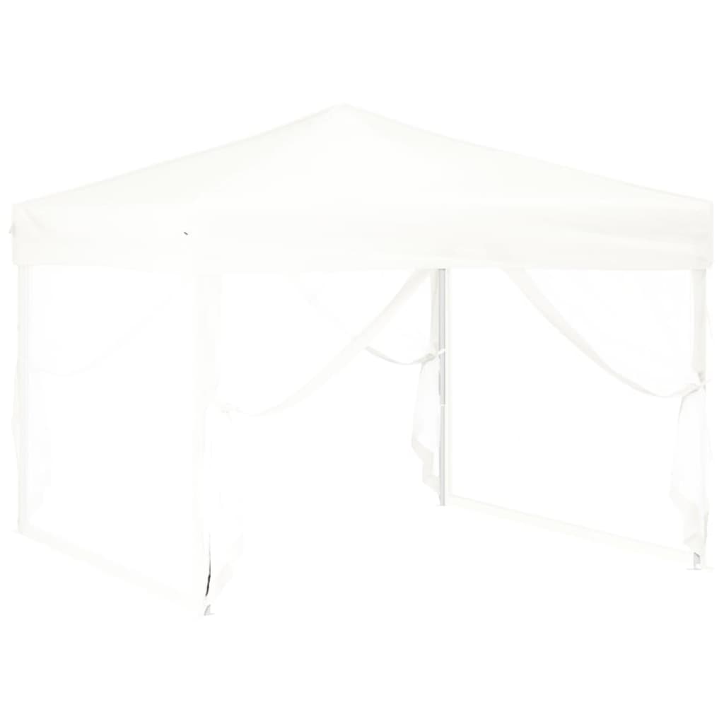 Vidaxl PartyTent plegable con paredes laterales 3x3 m blanco