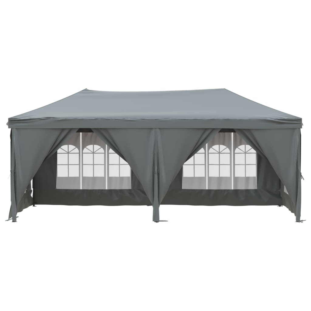 Vidaxl PartyTent plegable con paredes laterales 3x6 m antracita