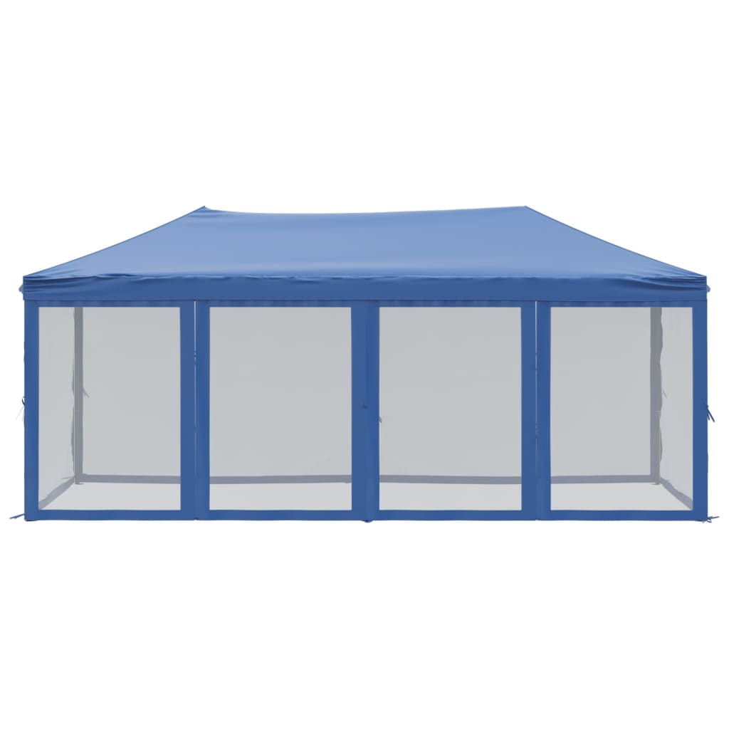 Tenda da festa pieghevole Vidaxx con pareti laterali 3x6 m blu