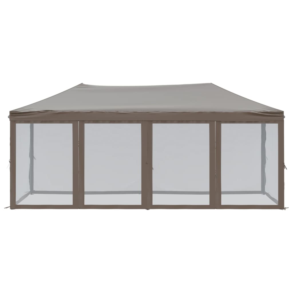 Vidaxl PartyTent plegable con paredes laterales 3x6 m taupe