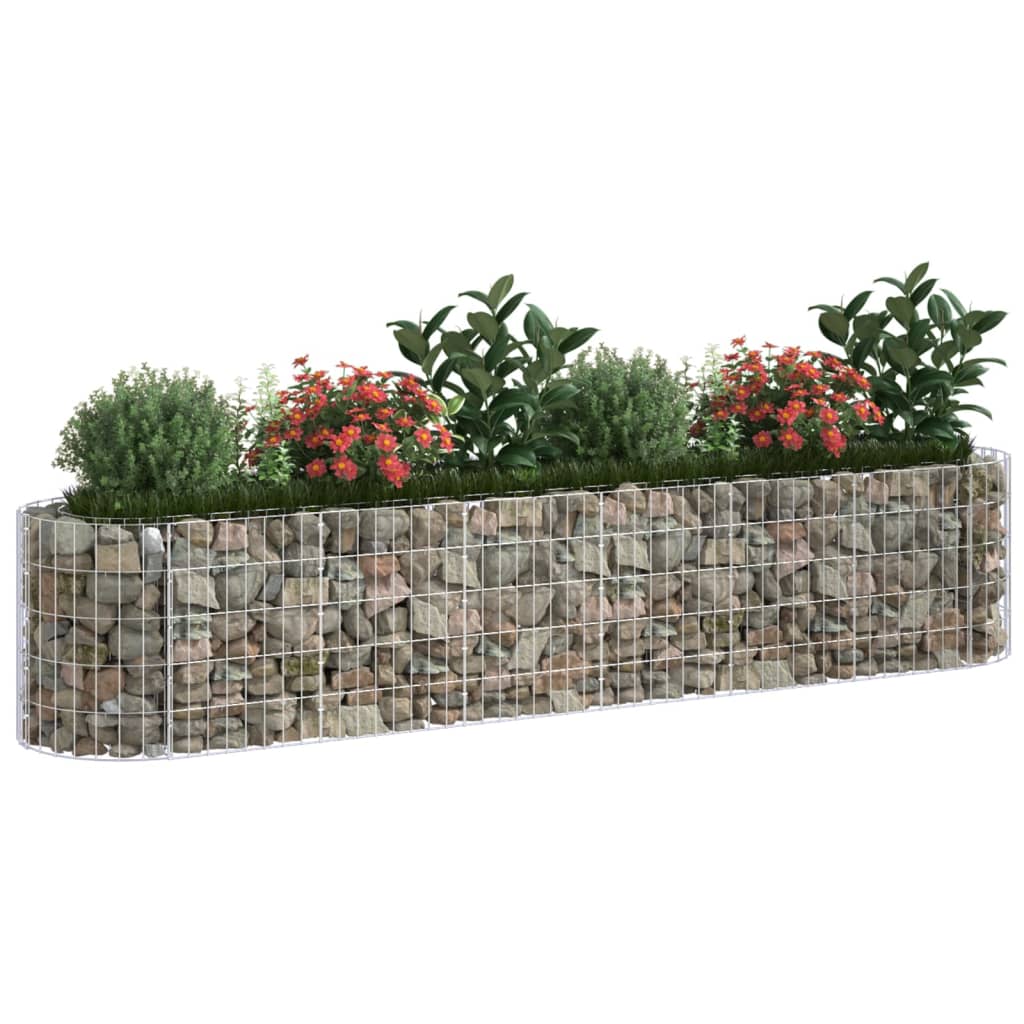 Vidaxl Gabion Planter elevado 260x50x50 cm de hierro galvanizado