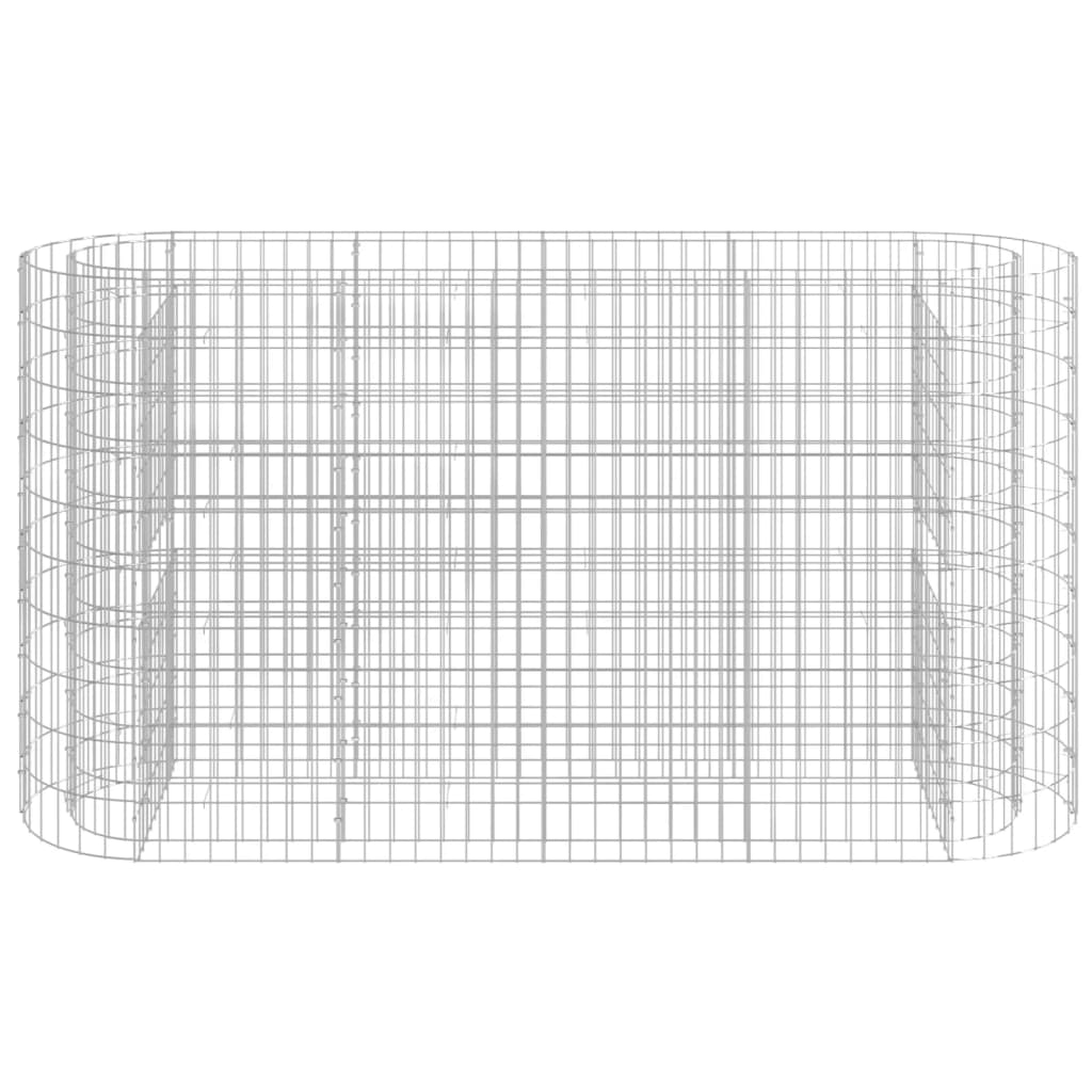 Plantador de Gabion Vidaxl elevado 190x50x100 cm de hierro galvanizado